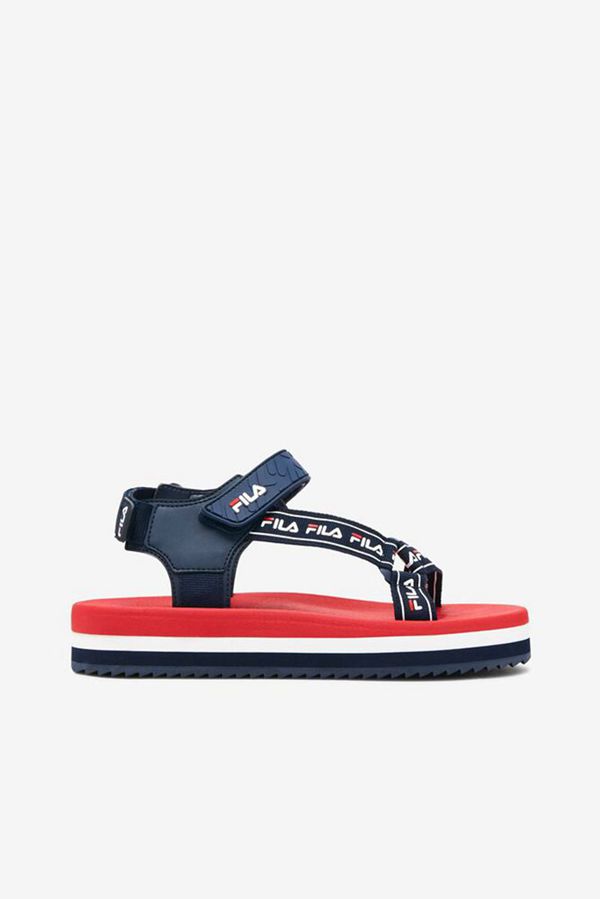 Sandalias Fila Mujer Azul Marino / Rojas / Blancas - Spettro Velcro Strap - España 248176QJV